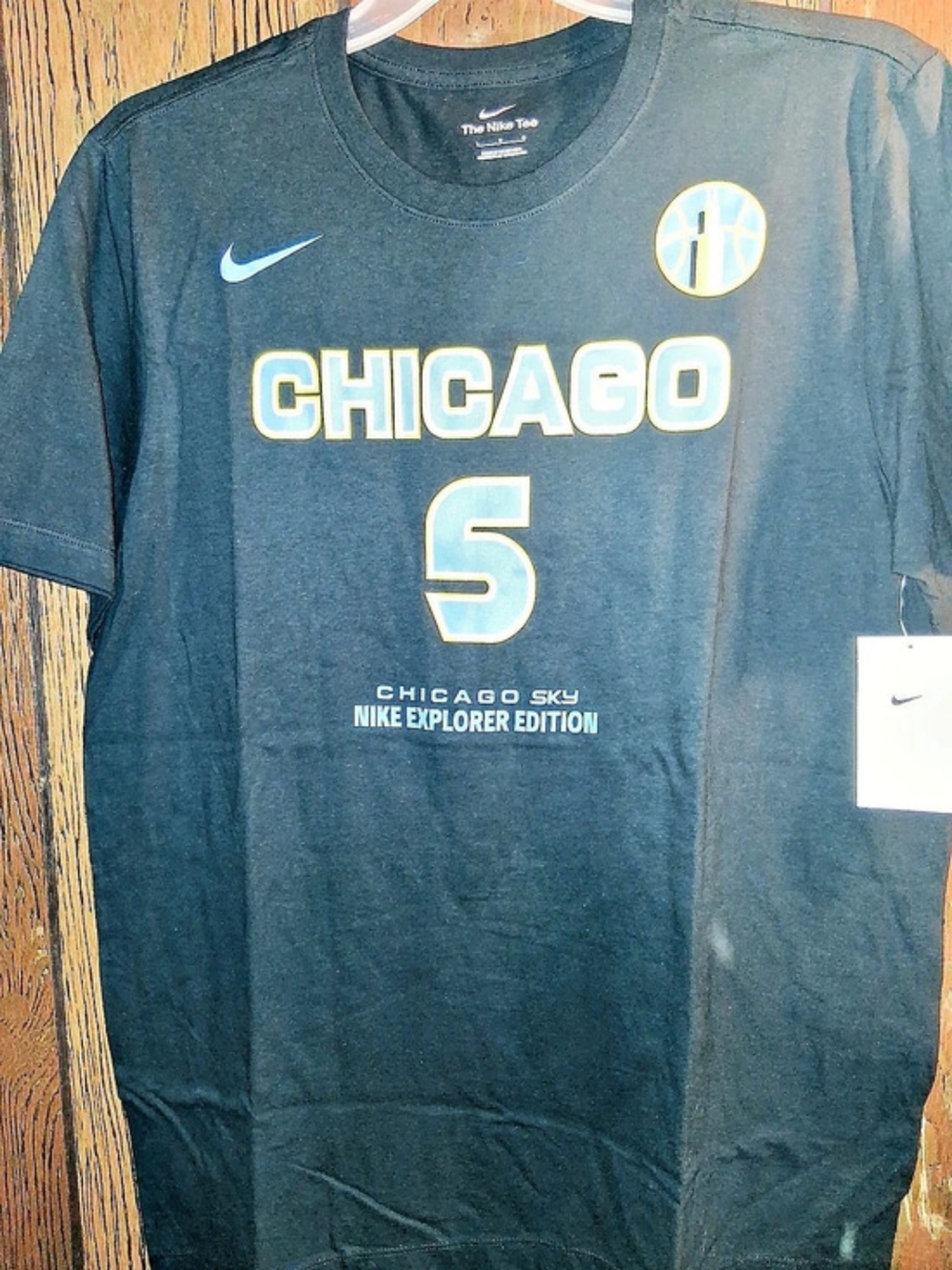 Nike Chicago Sky Angel Reese WNBA Explorer Edition Nike Tee Reese Tee Black &